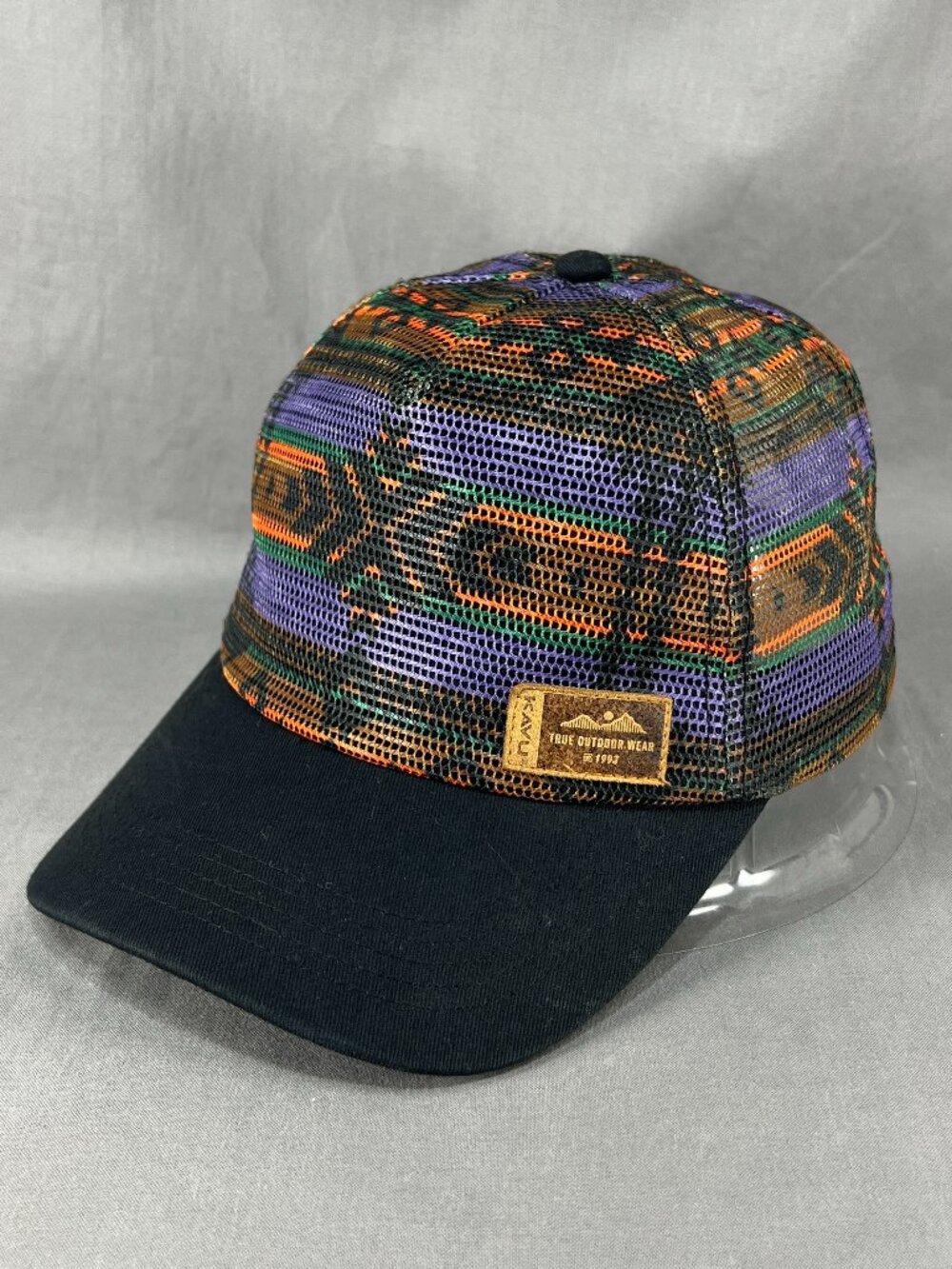 Kavu True Outdoor Snapback Hat Black Hiking Full Aztec Trucker Mesh Patch Mens